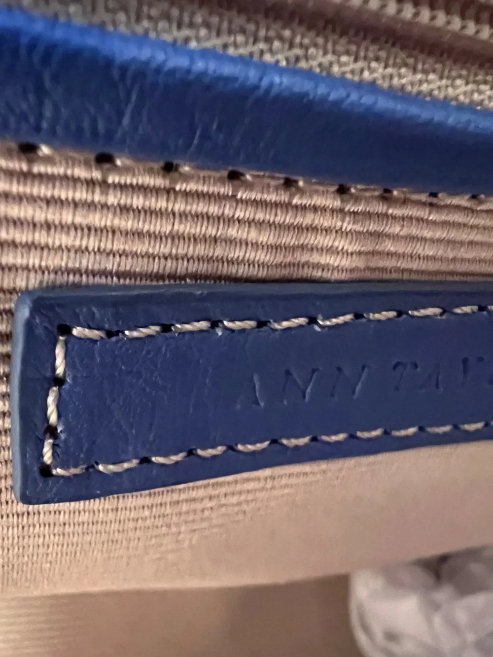 Ann Taylor Periwinkle Light Blue Pebbled Leather Magnetic Clasp Handle Clutch